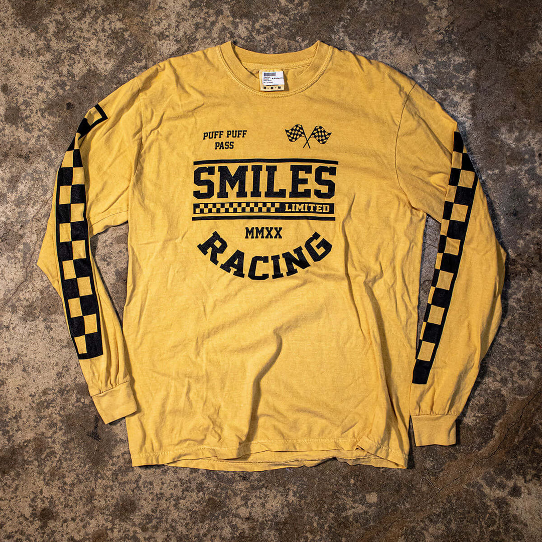 Smiles puff puff pass Long Sleeve Shirt in Mustard