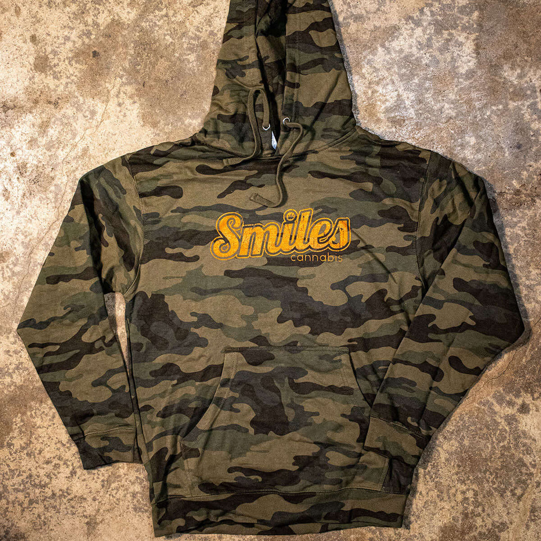 Hoodie Camo w/Orange Logo