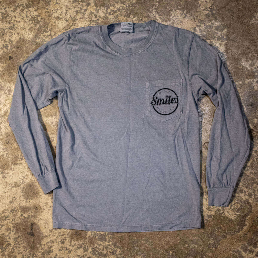 Pocket Longsleeve in Grey – Smiles Limited