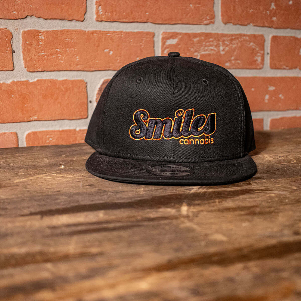 Logo Hat Black with Black/Orange Text