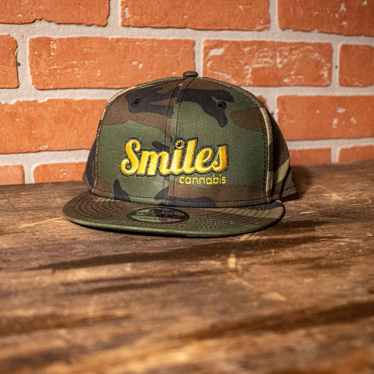 Logo Hat Camo with Yellow/Black Text